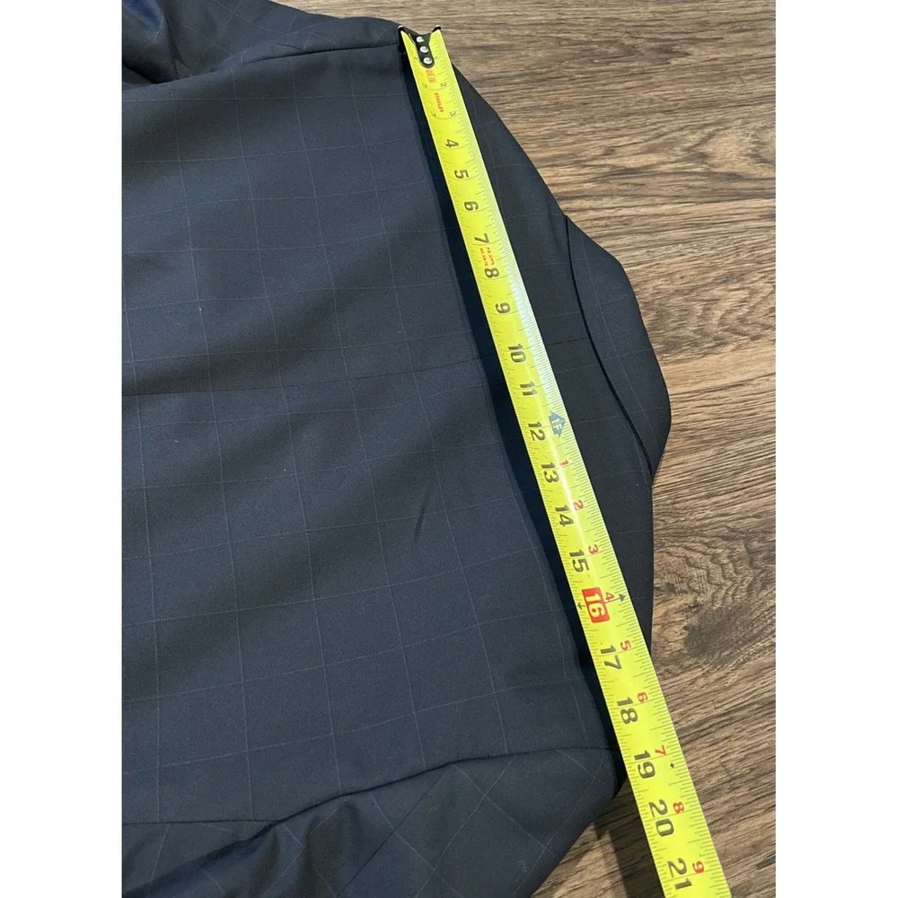 Banana Republic Tailored Fit Windowpane Navy Suit Mens Pants 44L 33X34-Set